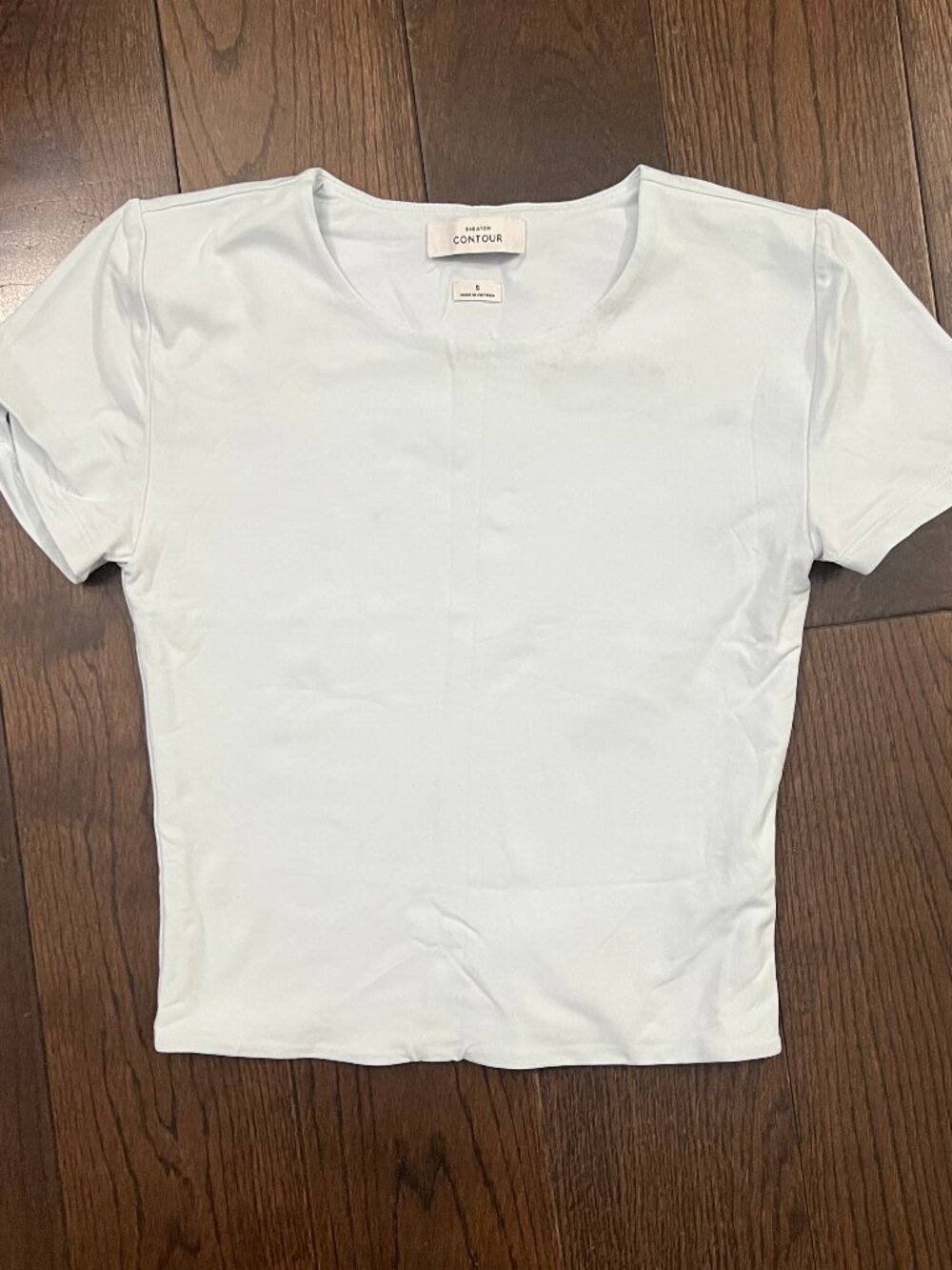 Aritzia Babaton Original Contour Crew Cropped T-Shirt - white